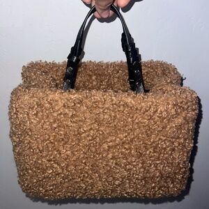 RARE Zara Faux Fur Teddy Bag AS SEEN ON EMILY IN PARIS Lily Collins